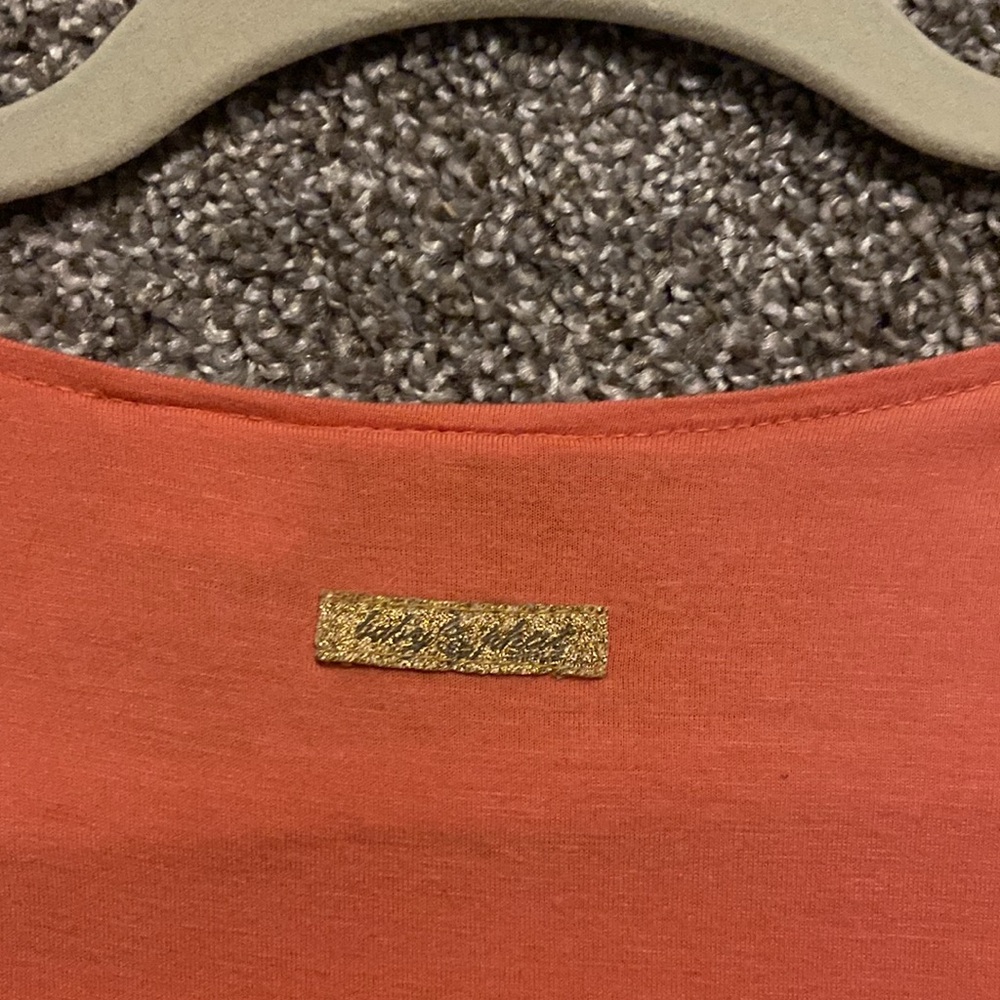 Vintage Baby Phat embroidered “melon orange” T-shirt with gold & copper beads. - Picture 7 of 12